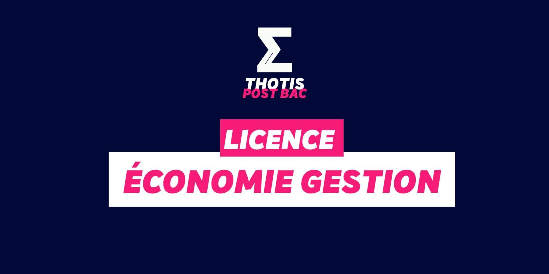 Licence Économie Gestion Licence Économie Gestion