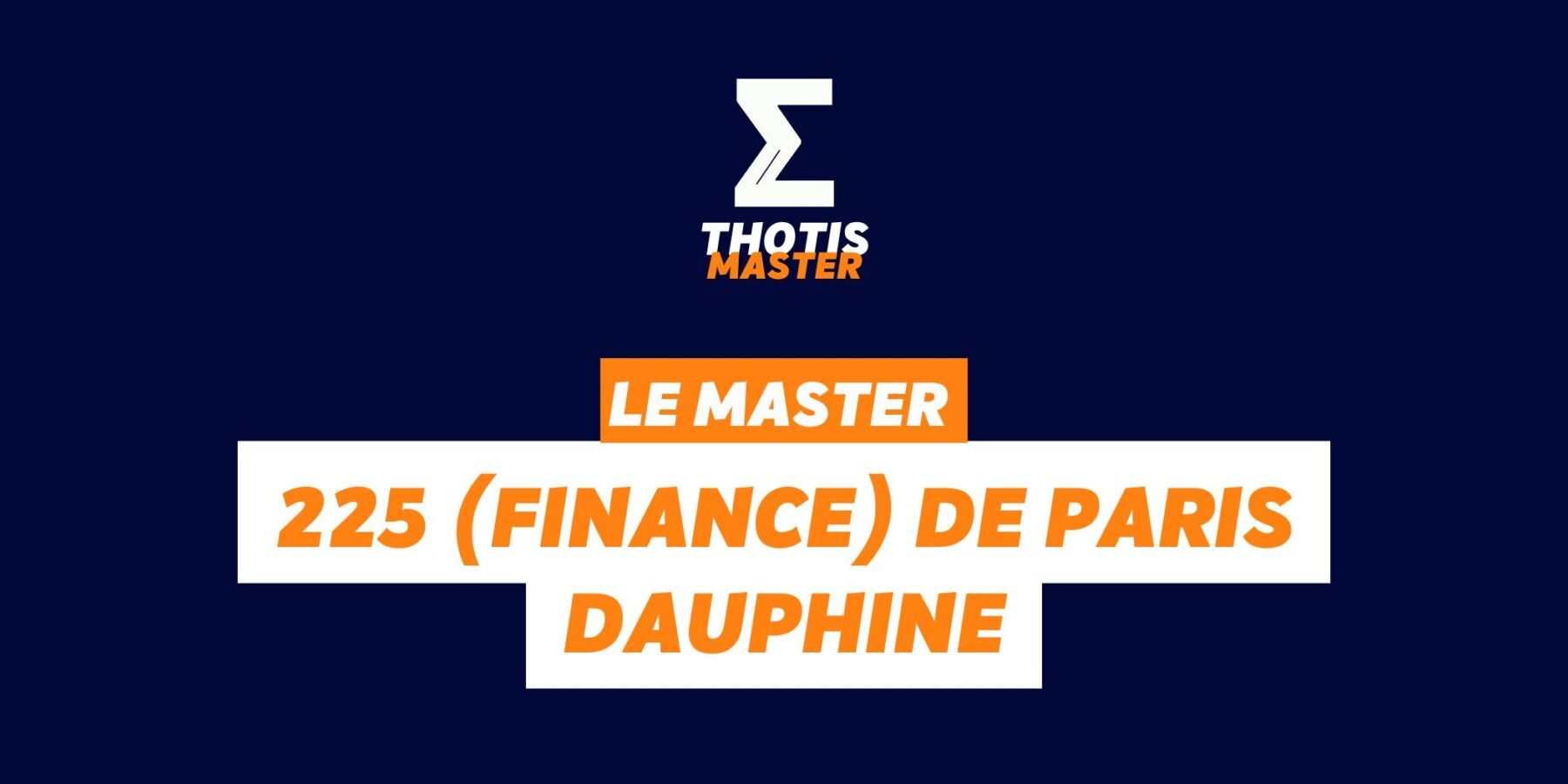 Master Finance Dauphine Master Finance Dauphine