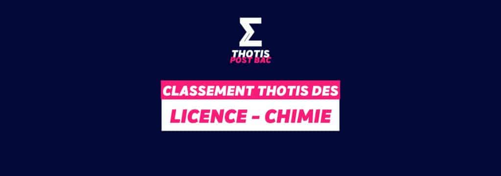 Classement Thotis - Licence Chimie
