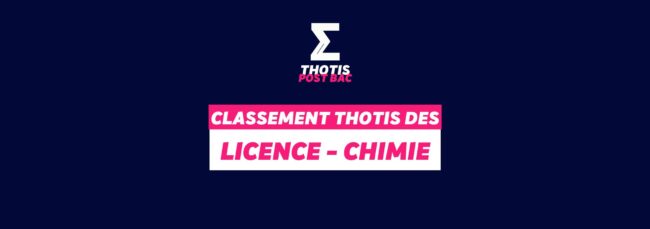 Classement Thotis - Licence Chimie