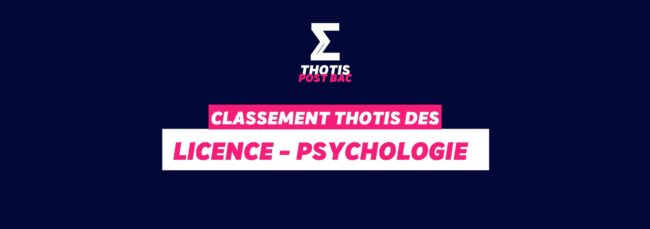 Classement Thotis - Licence Psychologie