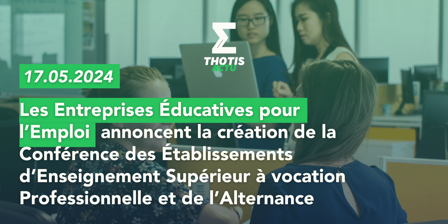 Les Entreprises Éducatives pour l’Emploi (Association 3E) annoncent la création de la Conférence des Établissements d’Enseignement Supérieur à vocation Professionnelle et de l’Alternance (CEESPA) Les Entreprises Éducatives pour l’Emploi (Association 3E) annoncent la création de la Conférence des Établissements d’Enseignement Supérieur à vocation Professionnelle et de l’Alternance (CEESPA)