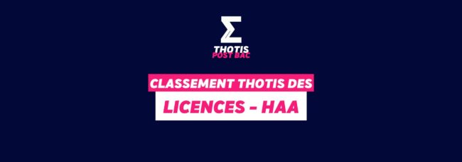 Classement Thotis - Licence HAA
