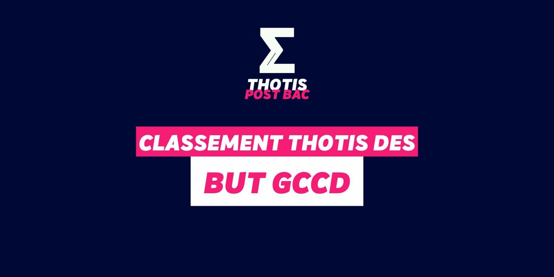 Classement BUT GCCD Classement BUT GCCD