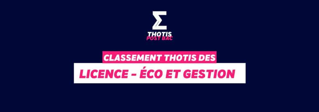 Classement Thotis - Licence Économie et gestion