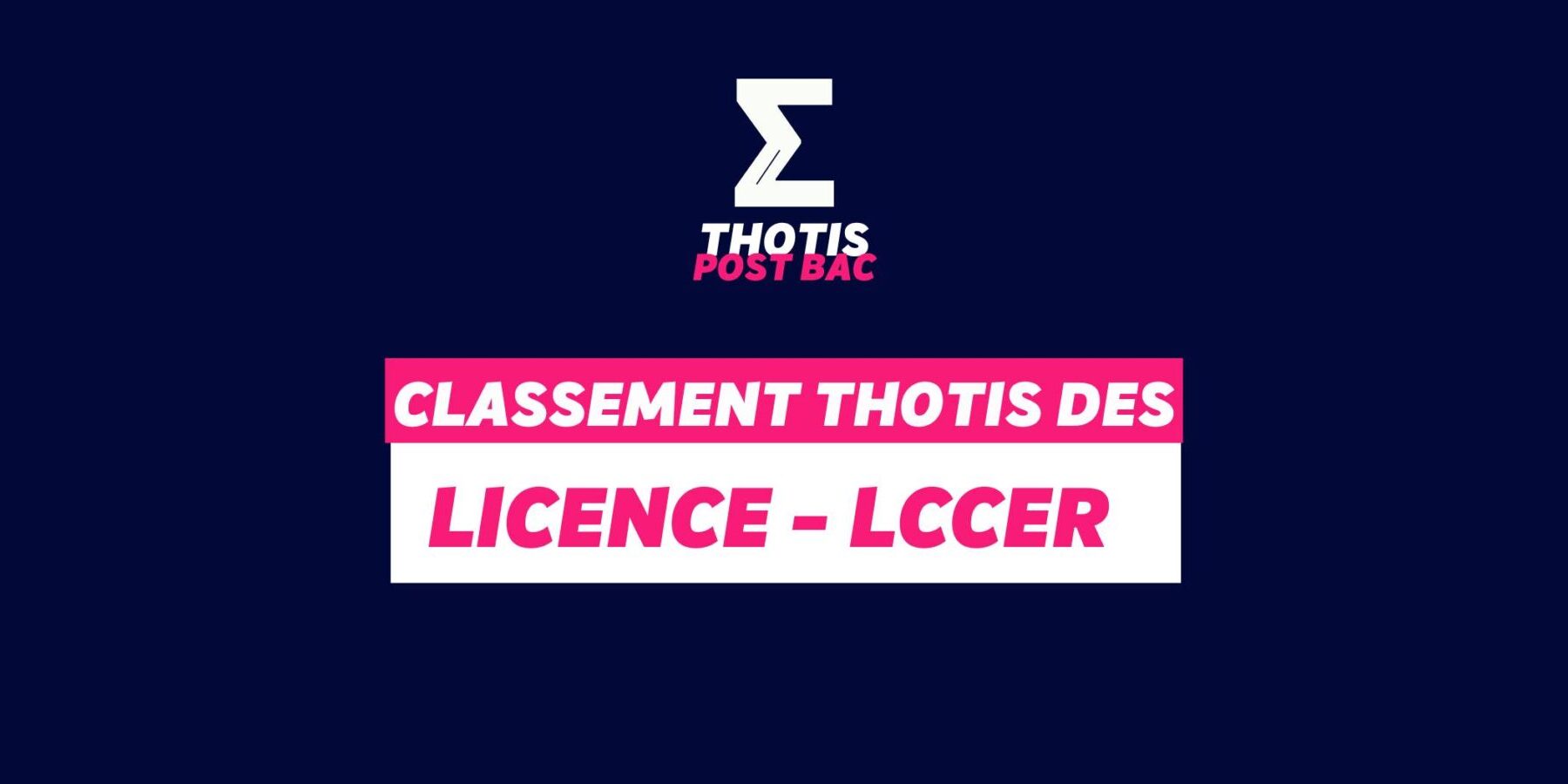Classement licence LLCER Classement licence LLCER