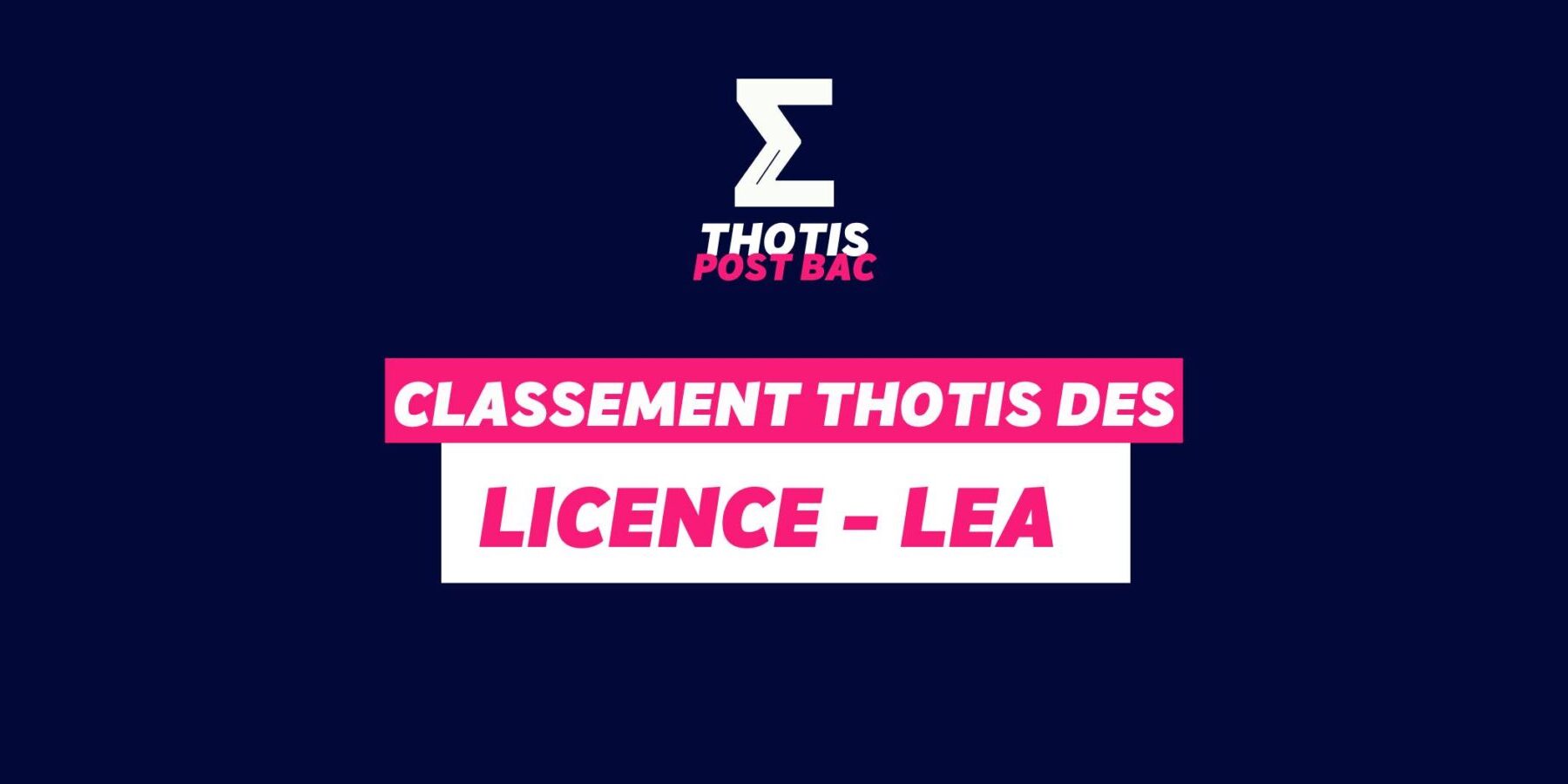 Classement licence LEA Classement licence LEA