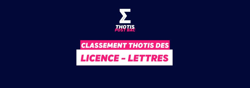 Classement Thotis - Licence Lettres