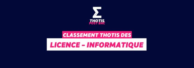 Classement Thotis - licence informatique