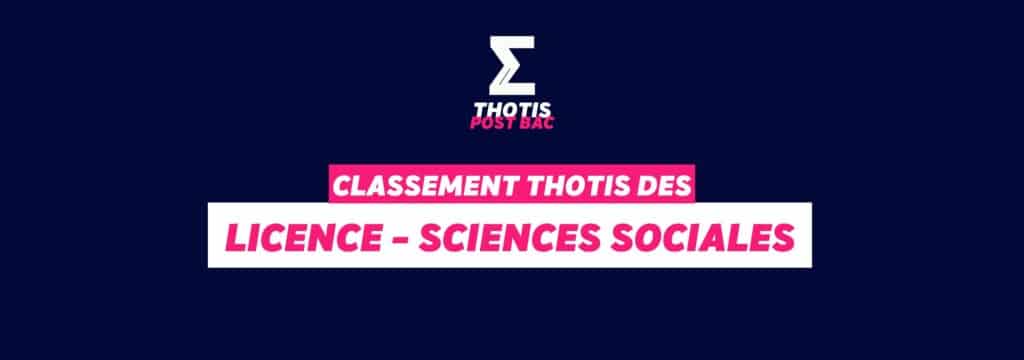 Classement Thotis - Licence Sciences sociales