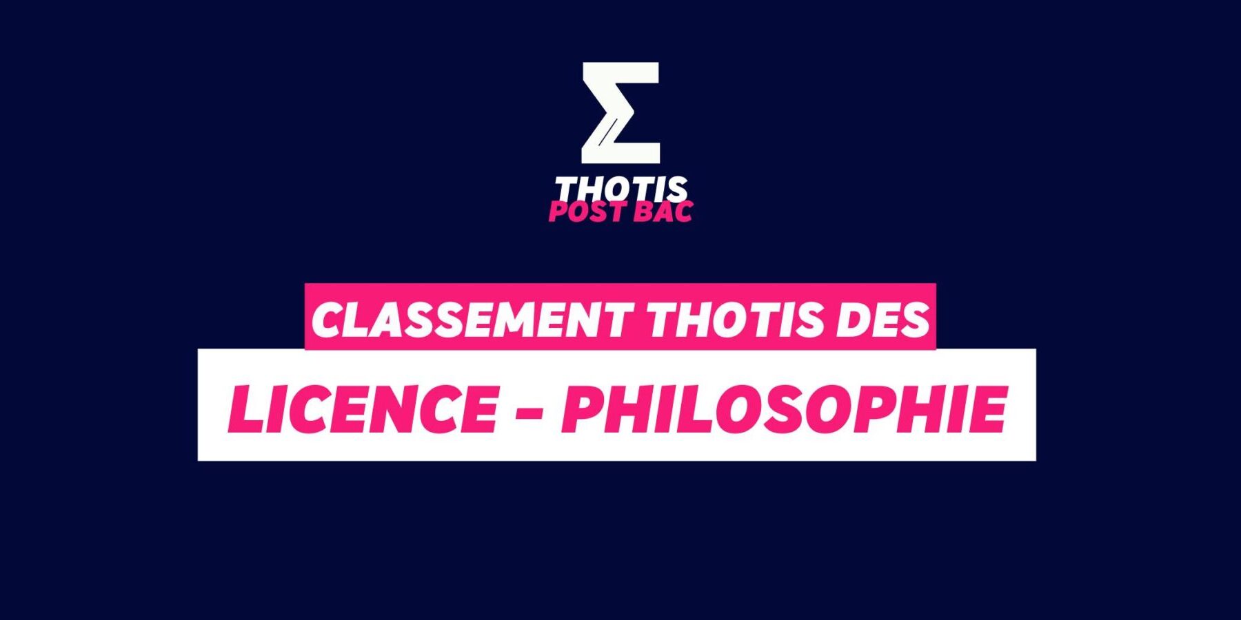Classement Thotis - Licence Philosophie