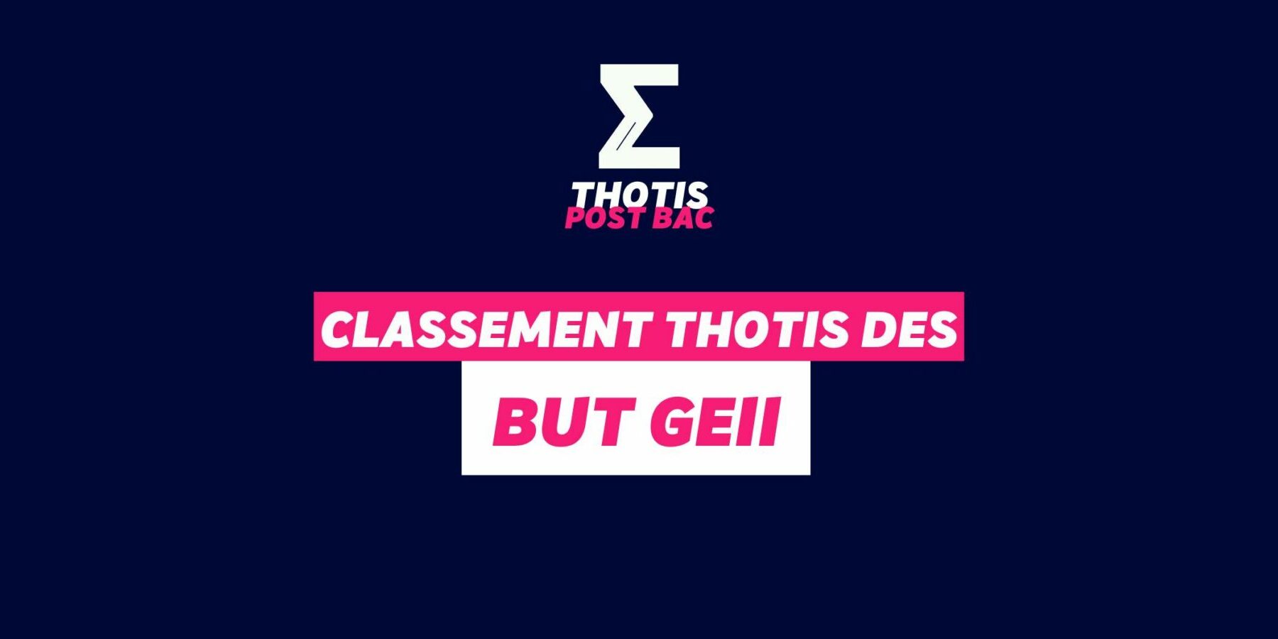 Classement Thotis des BUT GEII