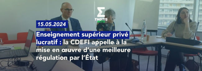 Enseignement sup privé lucratif cdefi état