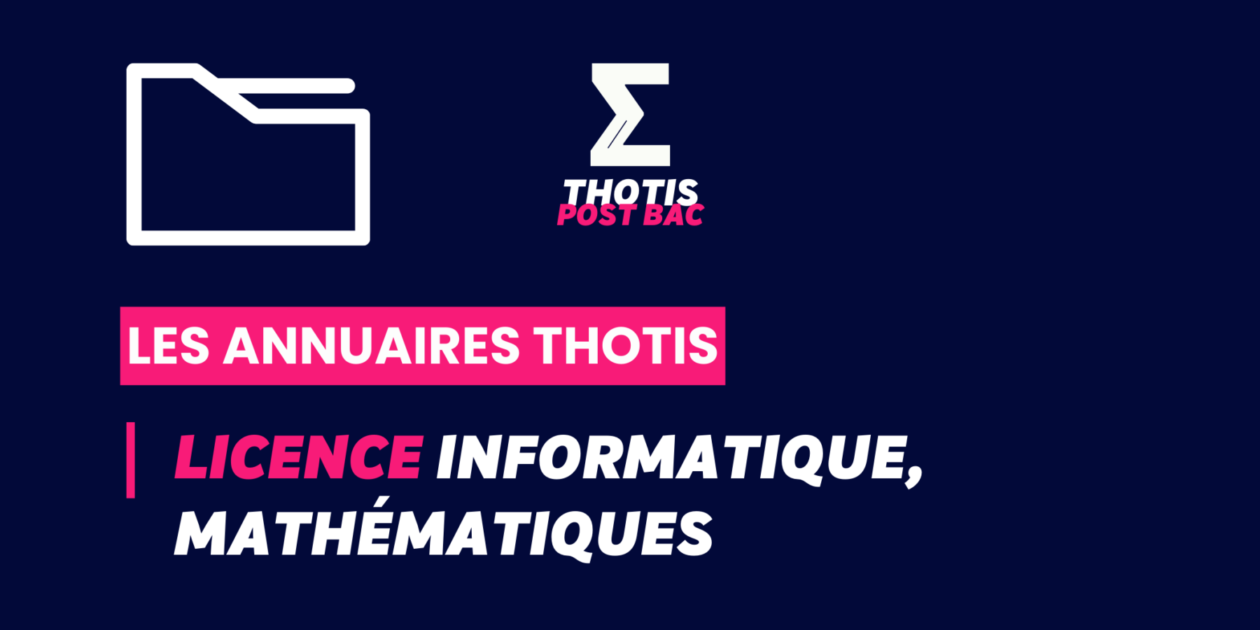 Annuaire Thotis - Licence Informatique, Mathématiques
