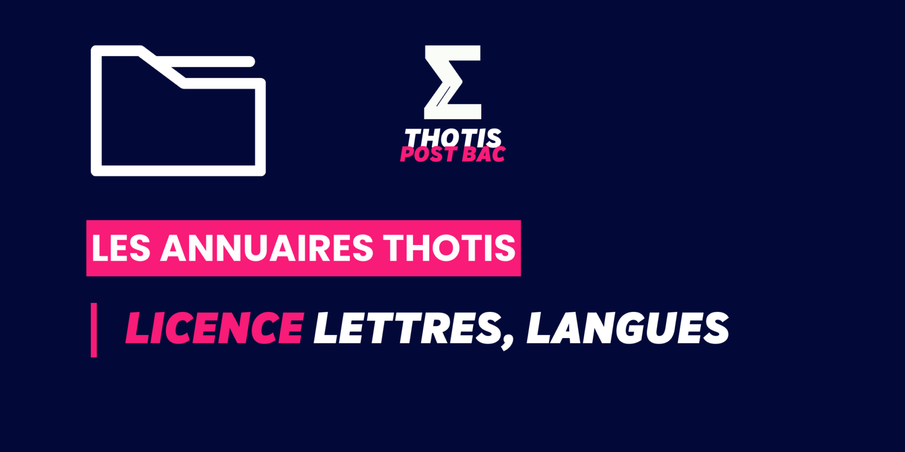 Annuaire Thotis – Licence Lettres, Langues Annuaire Thotis - Licence Lettres, Langues