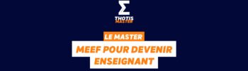 Master MEEF pour devenir enseignant