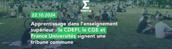 APPRENTISSAGE CGE, CDEFI ET France Universités
