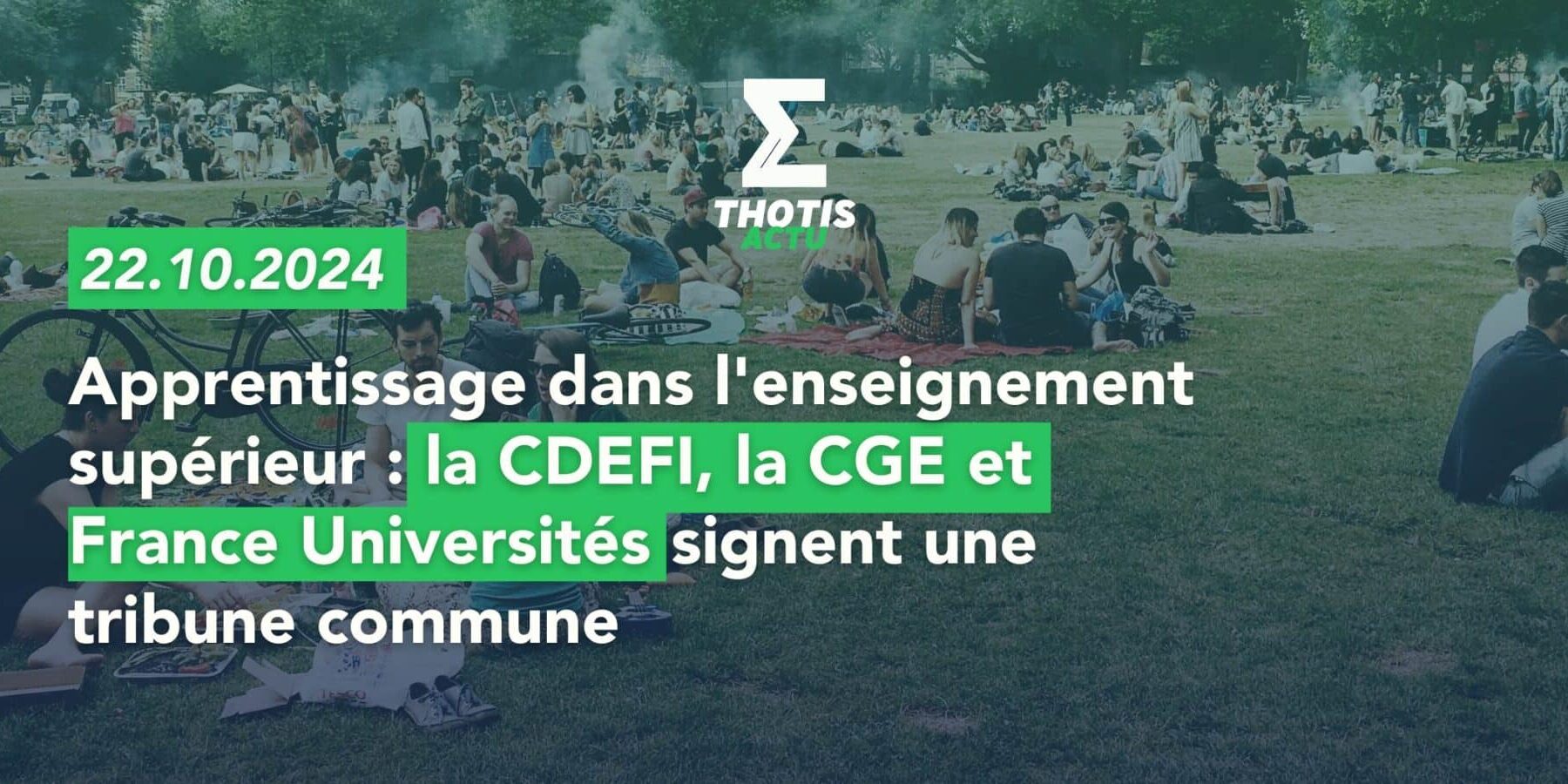 APPRENTISSAGE CGE, CDEFI ET France Universités APPRENTISSAGE CGE, CDEFI ET France Universités