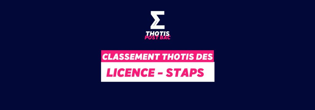 Classement Thotis - Licence STAPS