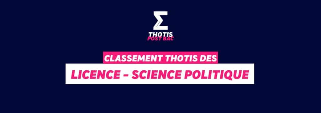 Classement Thotis - Licence Science politique