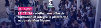 LE CELSA redéfinit son offre de formation et intègre la plateforme nationale Mon Master