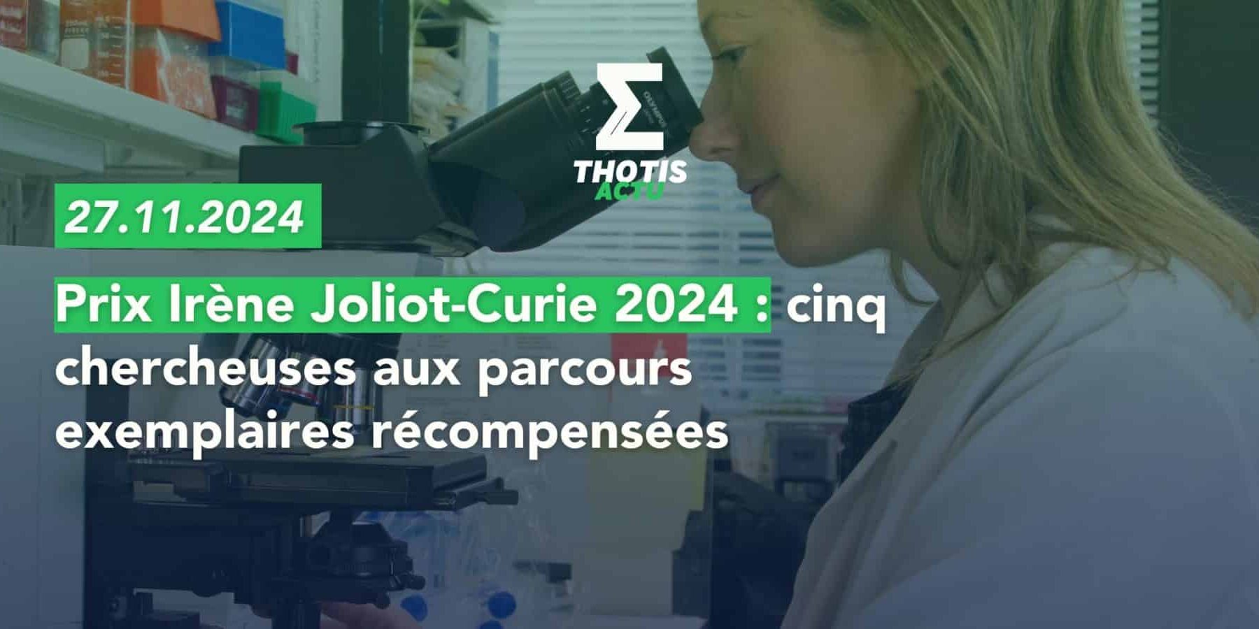 PRIX IRÈNE JOLIOT CURIE 2024 PRIX IRÈNE JOLIOT CURIE 2024