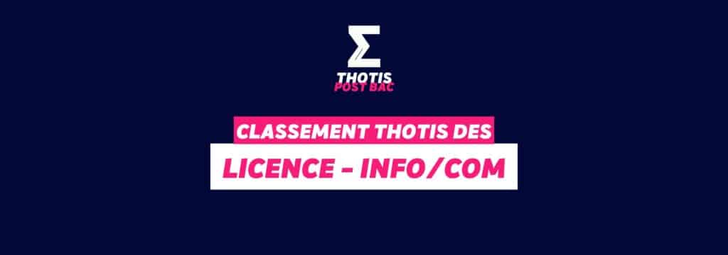 Classement Thotis - Licence Info-com