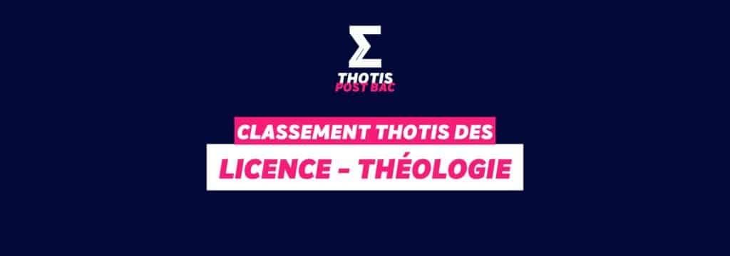 Classement Thotis - Licence Théologie