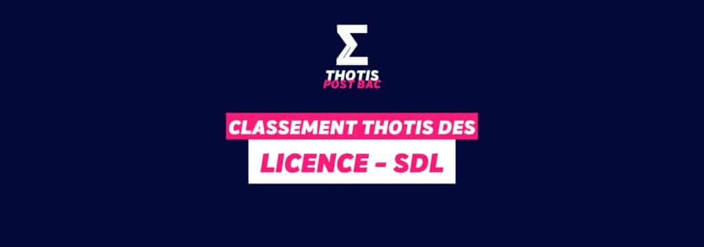 Classement Thotis - Licence Sciences du langage