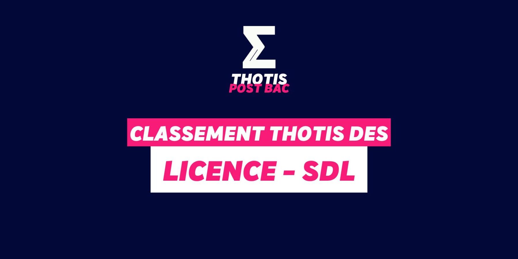Classement Thotis – Licence Sciences du langage Classement Thotis - Licence Sciences du langage