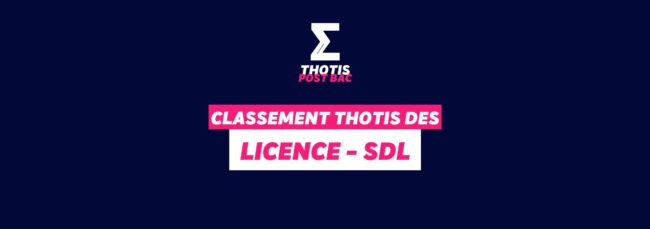 Classement Thotis - Licence Sciences du langage