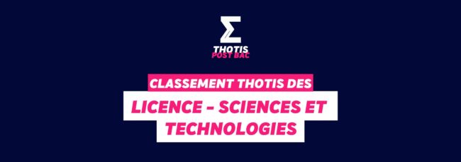 Classement Thotis - Licence - Sciences et technologies