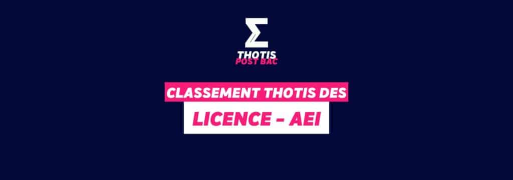 Classement Thotis - Licence AEI