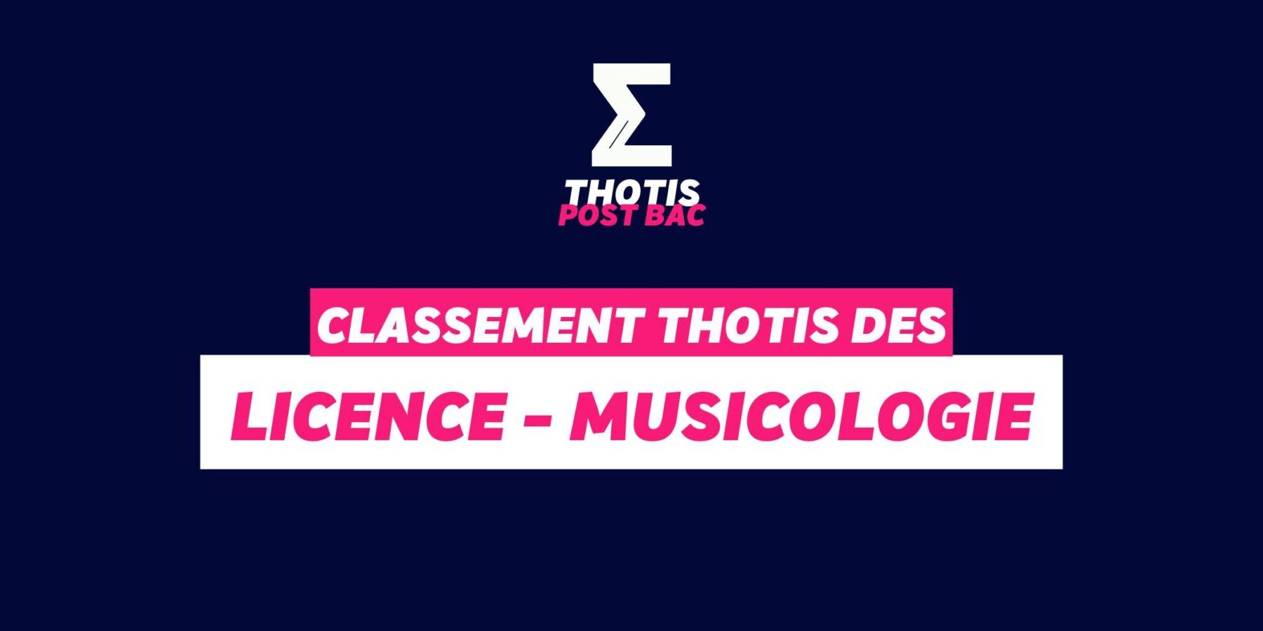 Classement Thotis – Licence Musicologie Classement Thotis - Licence Musicologie