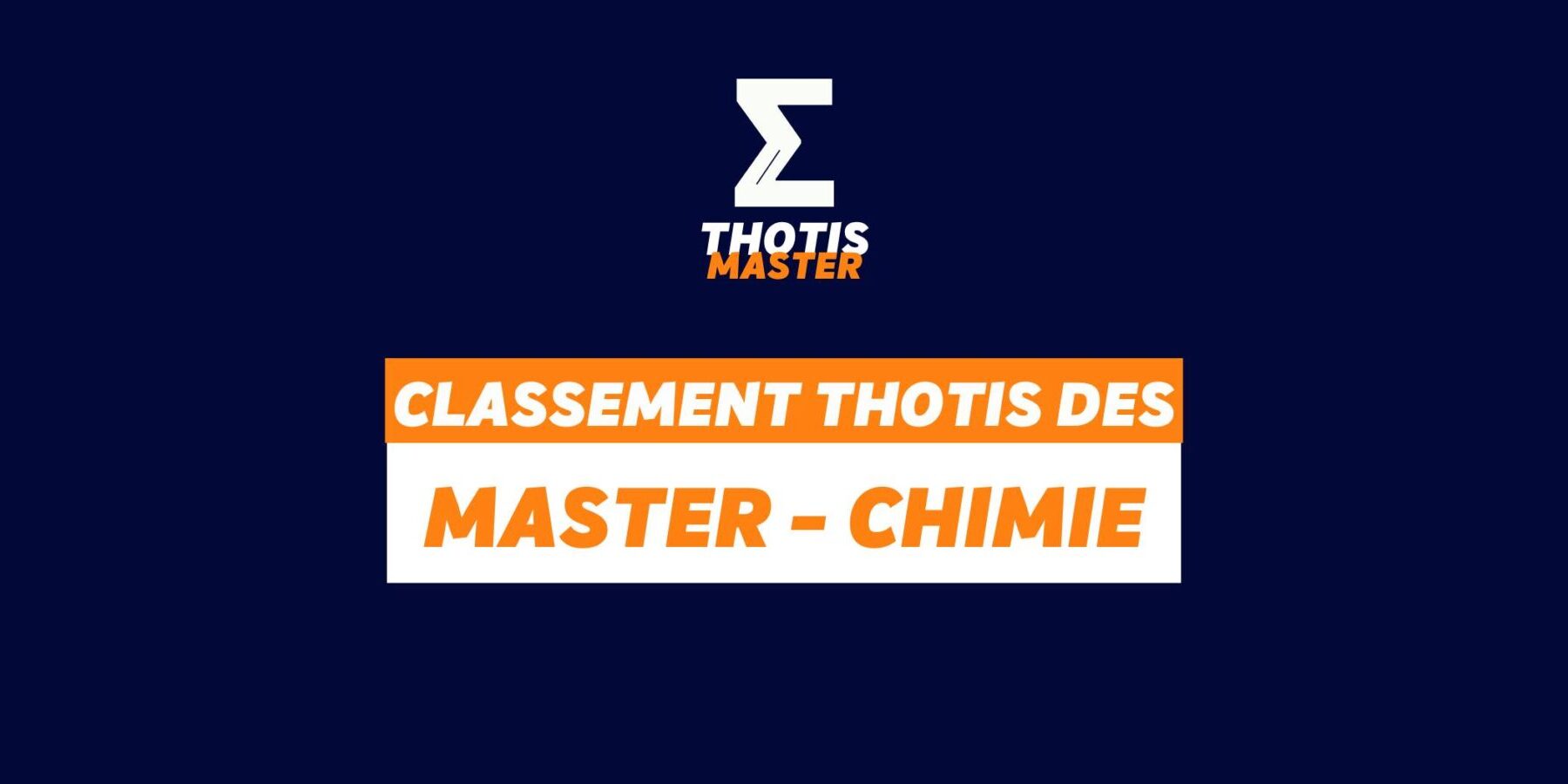 Classement Master Chimie