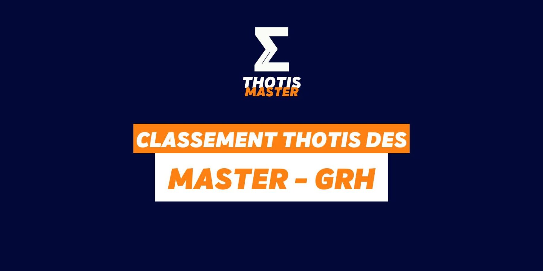 Classement Master GRH