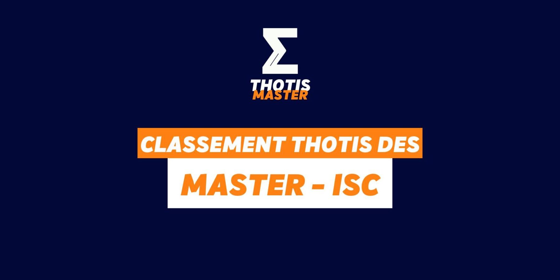 Classement Master ISC