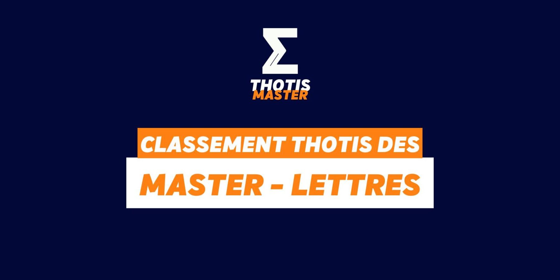 Classement Master – Lettres Classement Master Lettres