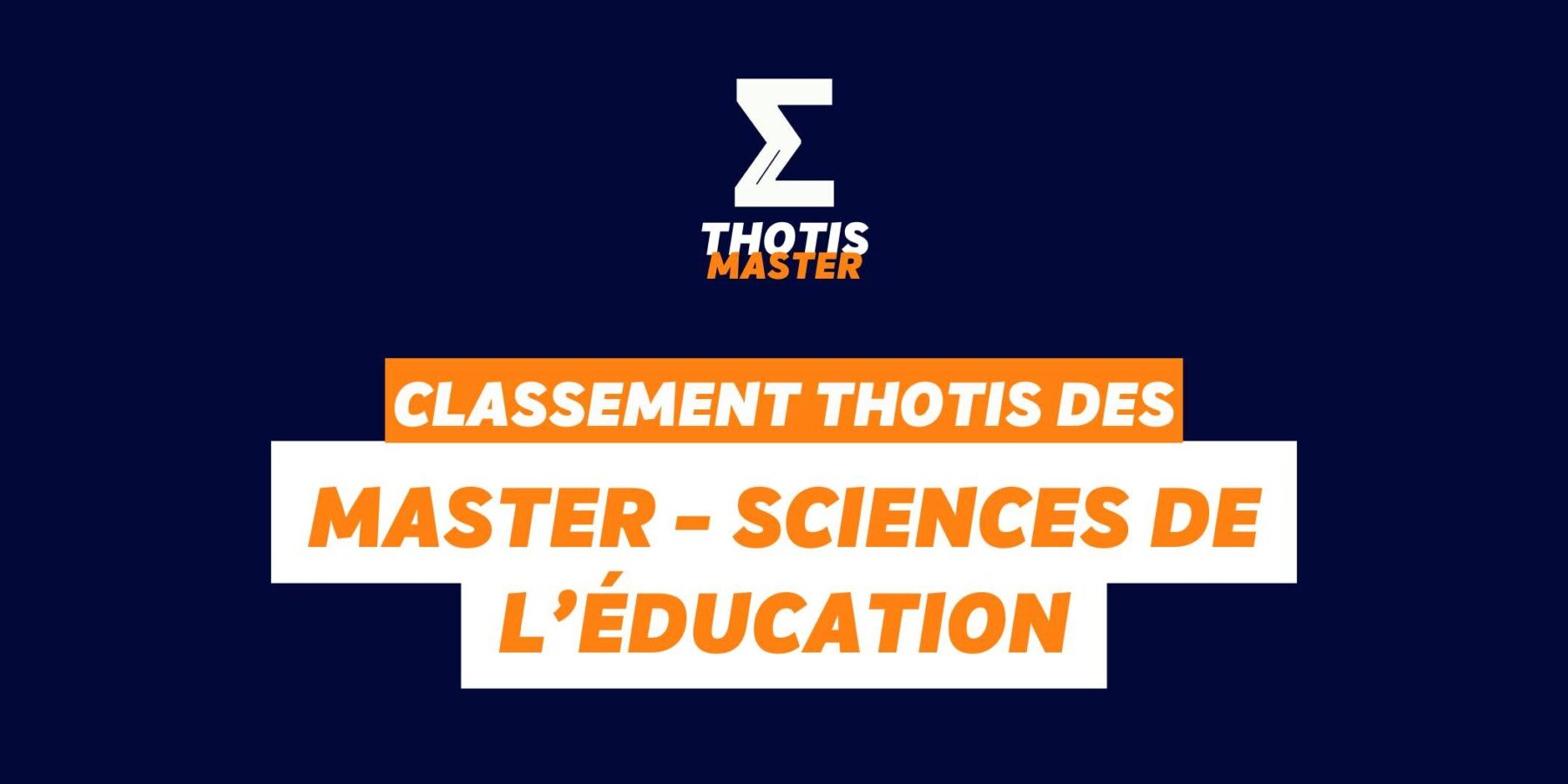 Classement Master SDE