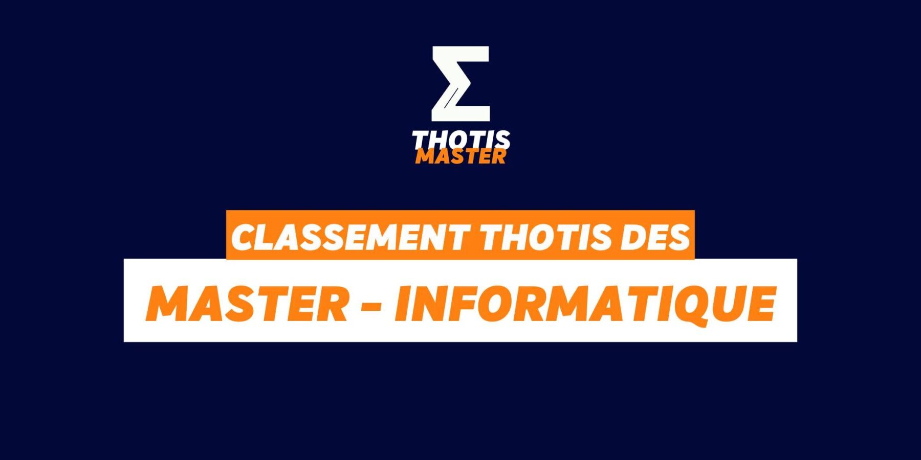 Classement Master – informatique Classement Master informatique