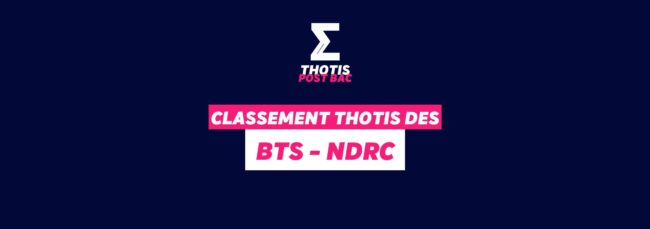 Classement Thotis - BTS NDRC