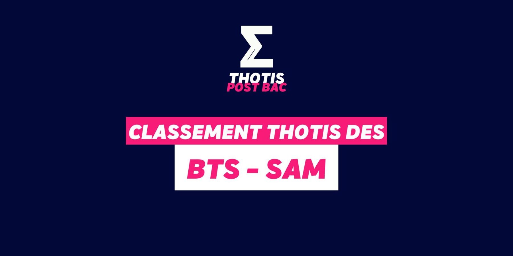 Classement Thotis - BTS SAM