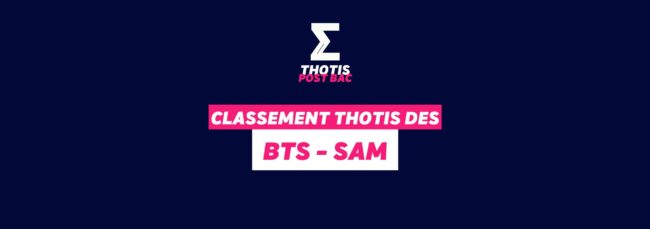 Classement Thotis - BTS SAM