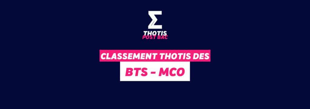 Classement Thotis - BTS MCO