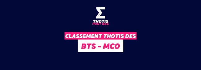Classement Thotis - BTS MCO