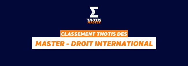 Classement Master Droit International