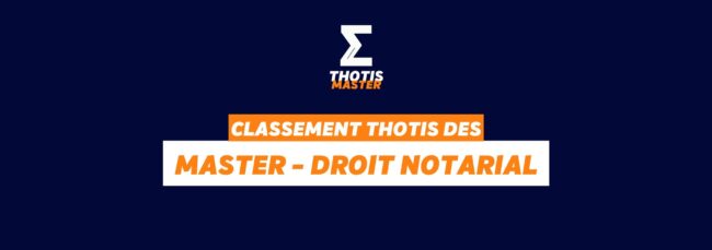 Classement Master Droit Notarial