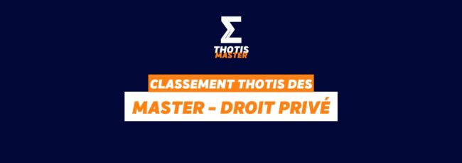 Classement Master Droit Privé
