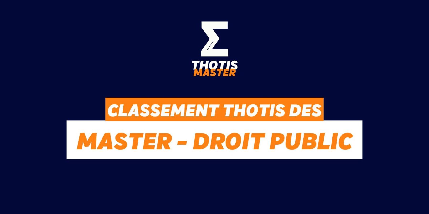 Classement Master Droit Public