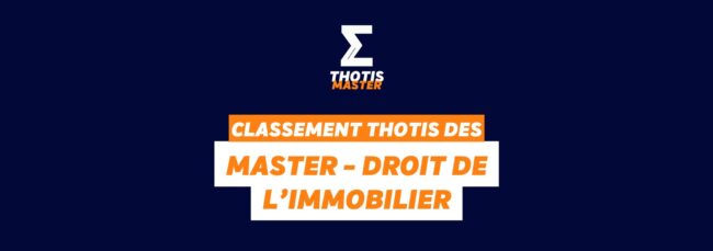 Classement Master Droit de l'immobilier